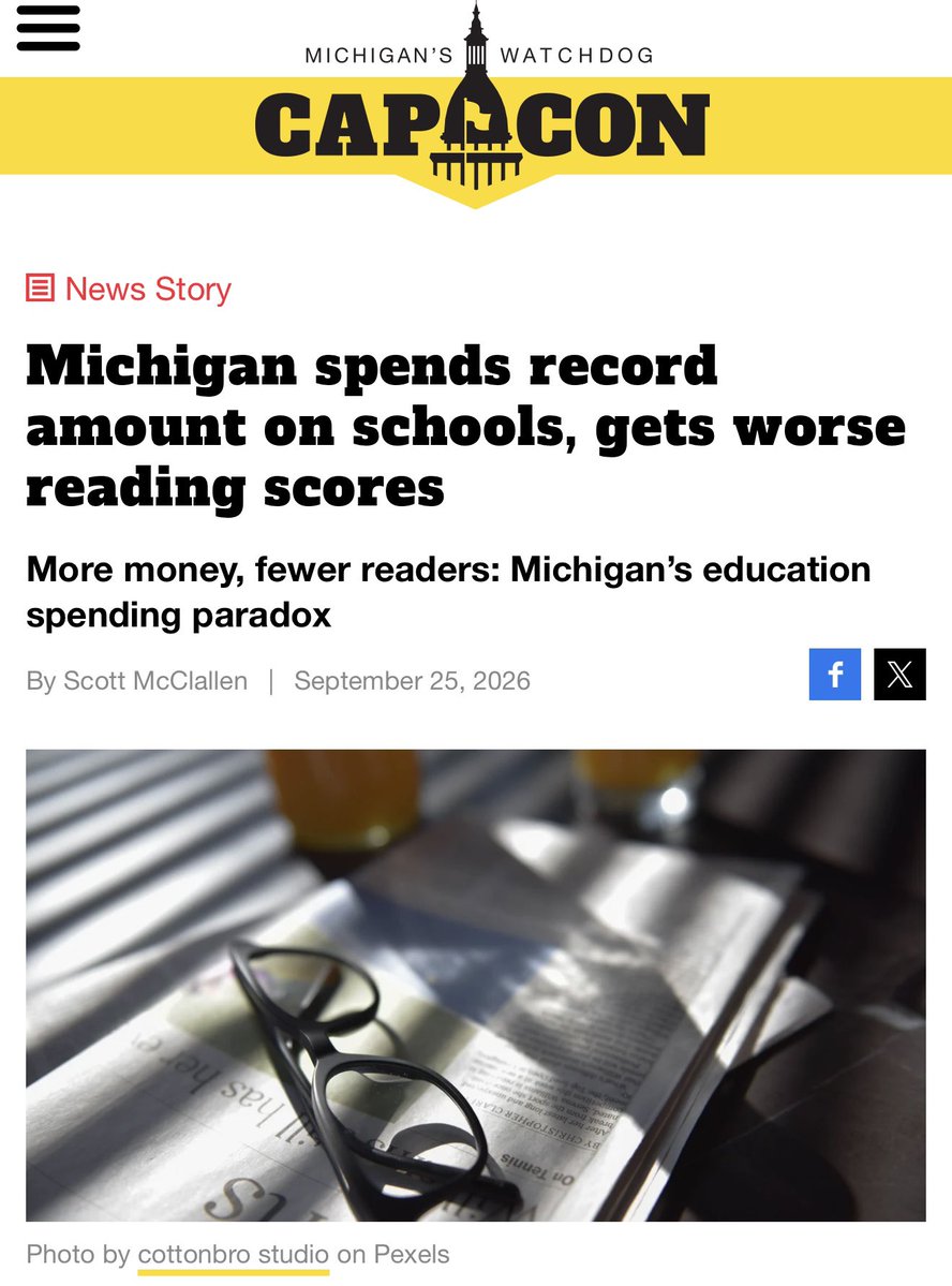 DaveBondyTV's tweet photo. Michigan is spending more money than ever on public schools, but test scores haven’t improved, according to new standardized test scores released earlier this month. https://t.co/uyzEUrqdDz