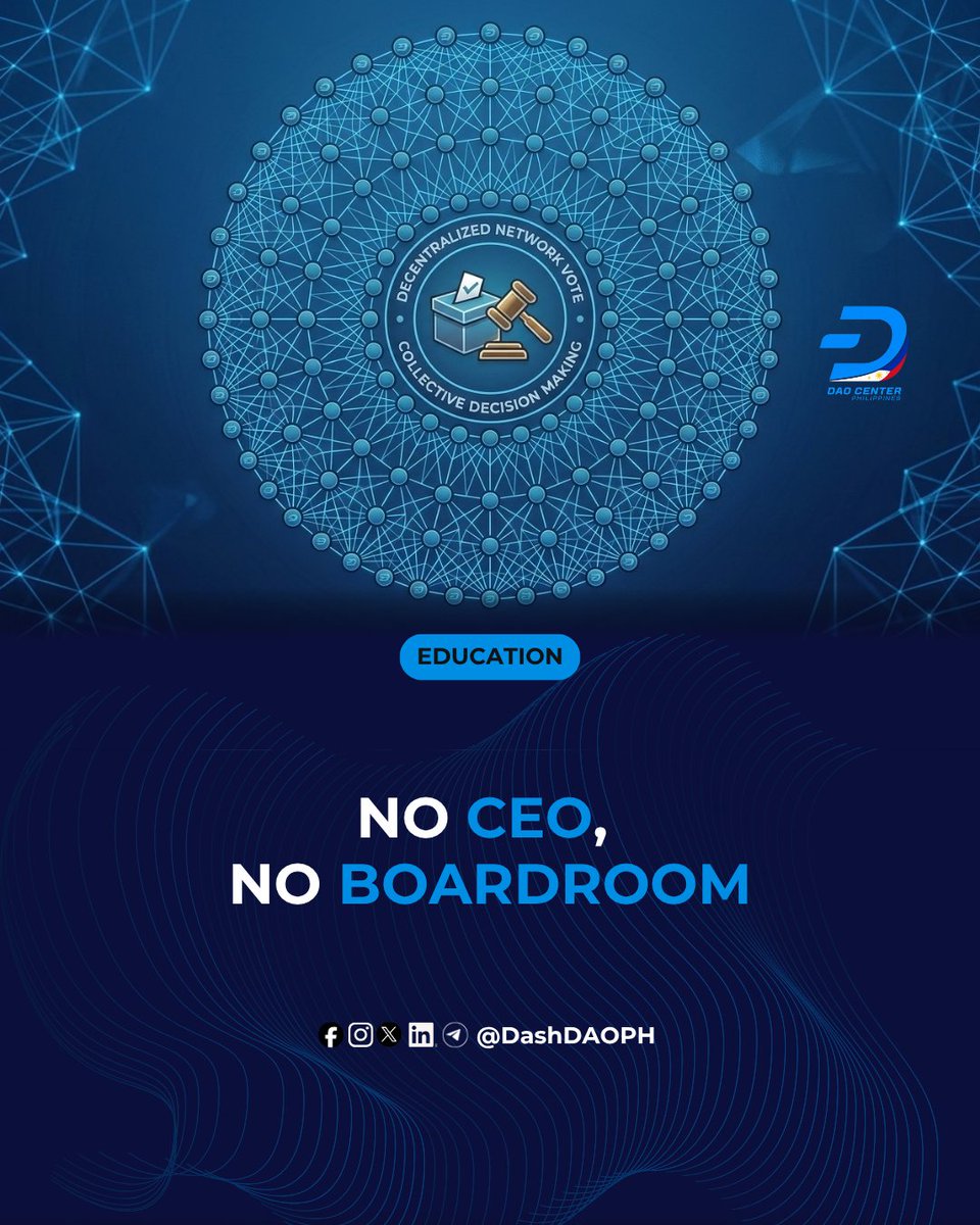DashDao_PH's tweet photo. No CEO, No Boardroom.

Dash has no single person deciding its roadmap.

Masternodes vote on proposals, &amp;funding decisions are made collectively by the network.

Decentralization or convenience — which matters more to you? Drop it below.

#Dash #DashPay #DashDaoCenter #DashDaoPH https://t.co/euUP0aX5IM