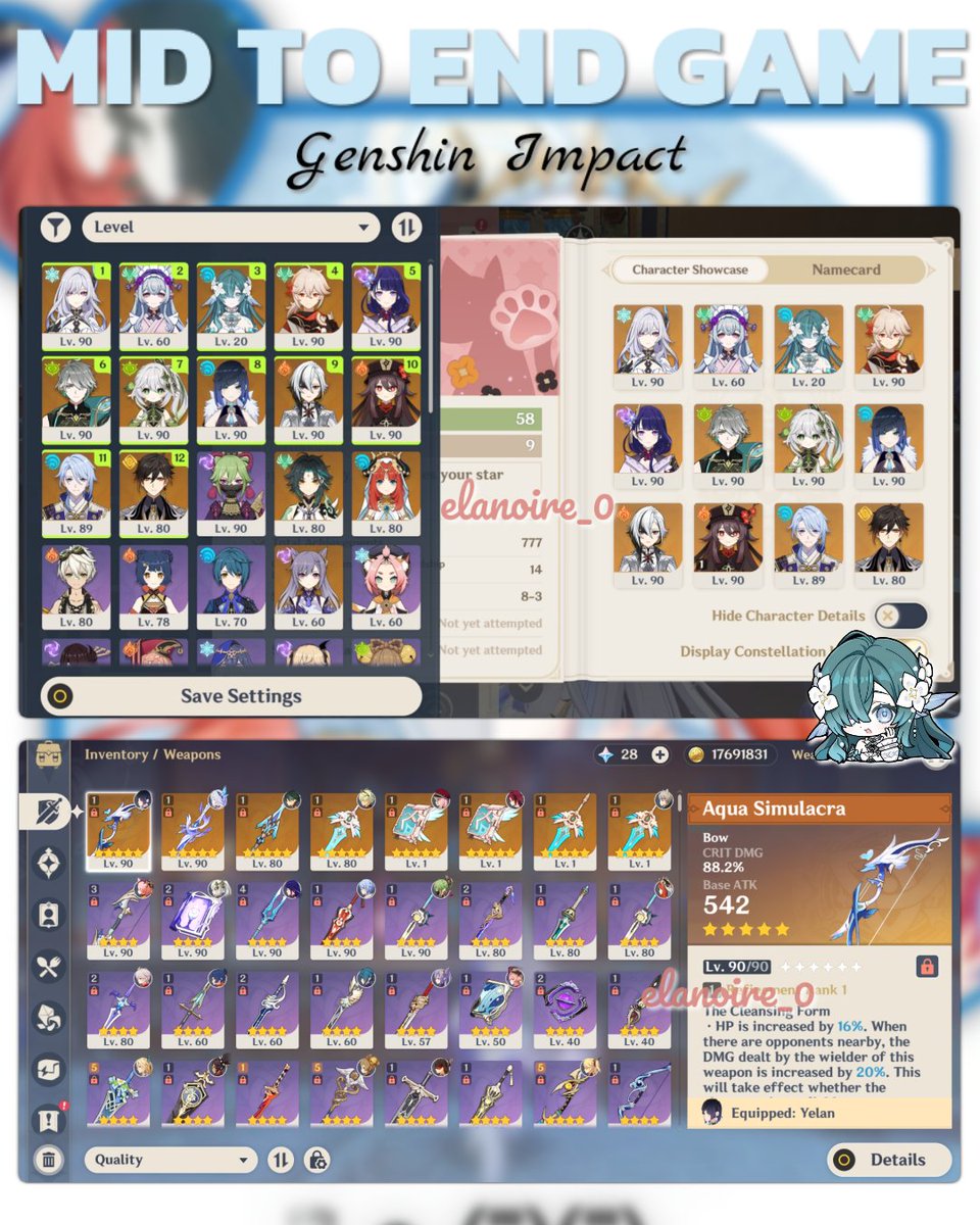 elanoire_0's tweet photo. WANT TO SELL
#GI
[GENSHIN IMPACT, MID TO END GAME]

AR 58
Login Hoyoverse, bisa change email/take se-gmail
BD set, username set
P2W✅ no minus, no cheat, no deadlink
Server ASIA, RATE OFF
MC Lumine, Second Owner
UID 83

More detail in comment! ✿

#bealanjaㅤ  #GenshinImpact https://t.co/rxWNTPJ0wC