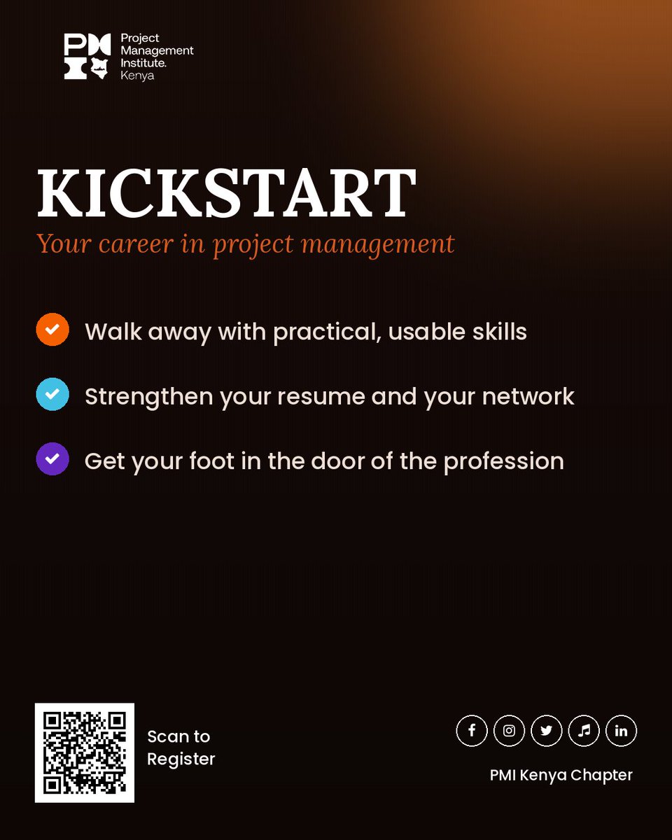 Pmi_Ke's tweet photo. Why the PMI Kenya Youth Summit? 🤔

✅ It's free  
✅ Learn from the best
✅ Connect with Kenya's growing PM community
✅ Kickstart your career

Register now: https://t.co/md7TNOQm5M 

#PMIKenya #YouthDeliverNEXT #PMIKenyaYouthSummit #YouthInProjects https://t.co/4XT4LMOt8b https://t.co/LN5uVhl7qm