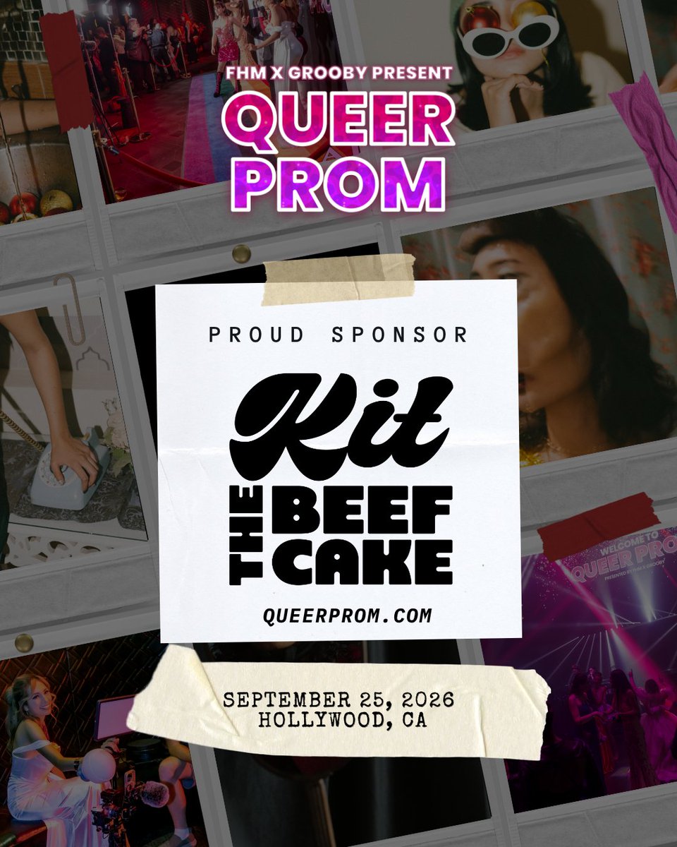 groobydotcom's tweet photo. Special thanks to our Queer Prom Gold Sponsor @kitthebeefcake! 

SEE YOU TONIGHT FOR QUEER PROM! #QueerProm

Read more about her sponsorship here: https://t.co/9srMAj7kQa https://t.co/X3ZSwGsGVp