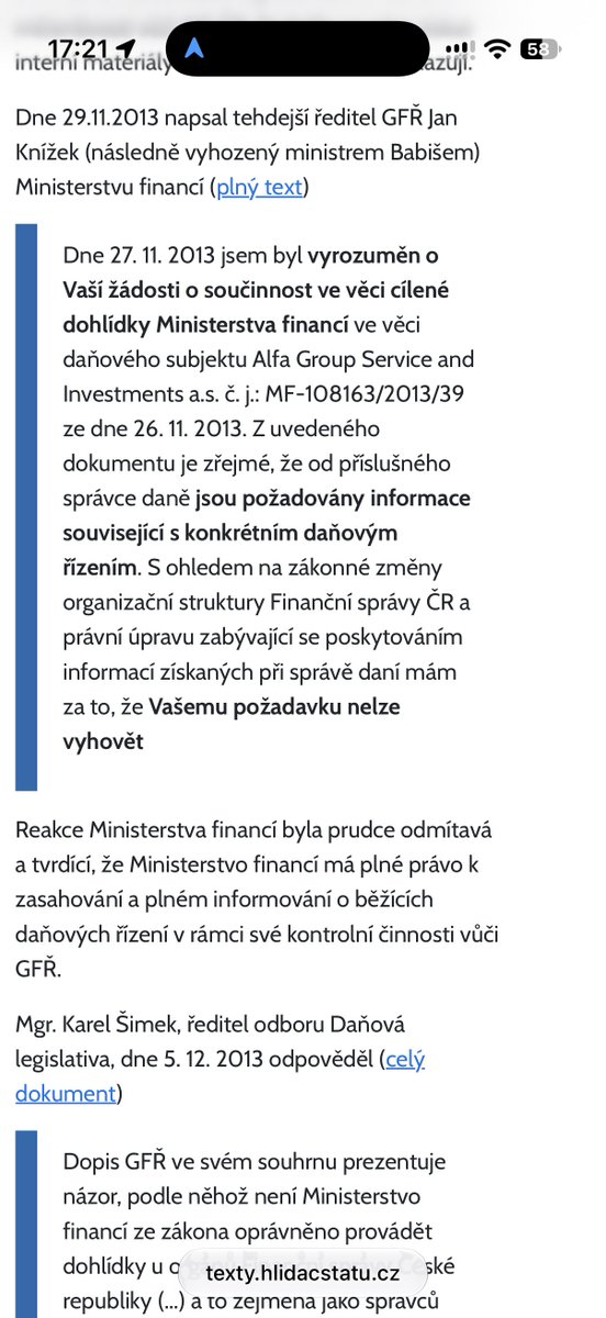 HlidacStatu's tweet photo. V roce 2017 jsme bez většího ohlasu uveřejnili skandální zprávu o tom, že ministerstvo financí 4 roky tvrdě lhalo o porušené danive mlčenlivosti. 
V souvislosti s nezákonným zakleknutím Babiše a Schillerove na FAU se tato zpráva přímo dotýká i jich.
https://t.co/a2E5FHuH5O https://t.co/rE4iTRYI8U