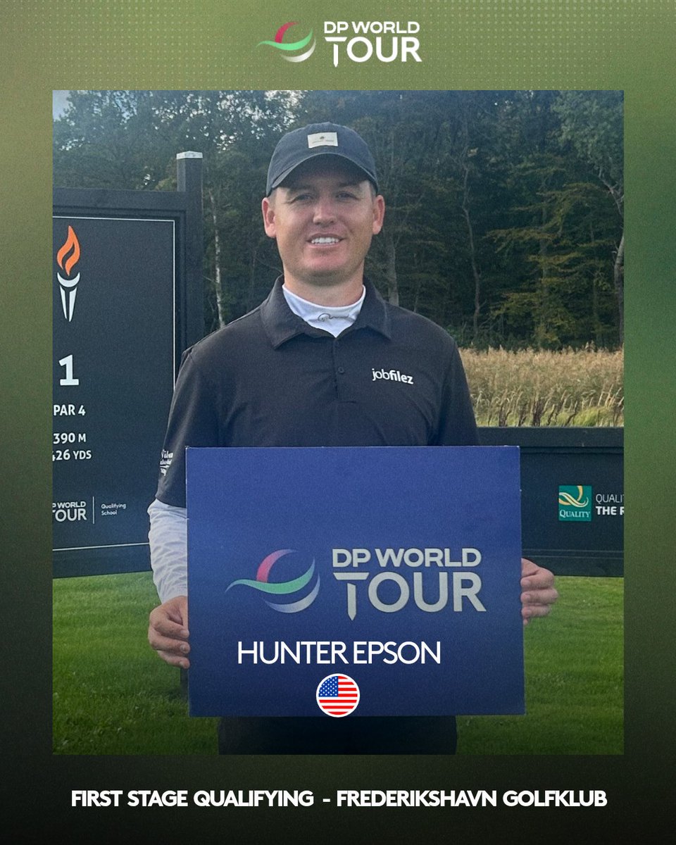 DPWTQSchool's tweet photo. American Hunter Epson leads 13 players through to Second Stage Qualifying School after winning First Stage at Frederikshavn GolfKlub ๐คฉ๐บ๐ธ
#DPWTQSchool https://t.co/AdaychOP1p