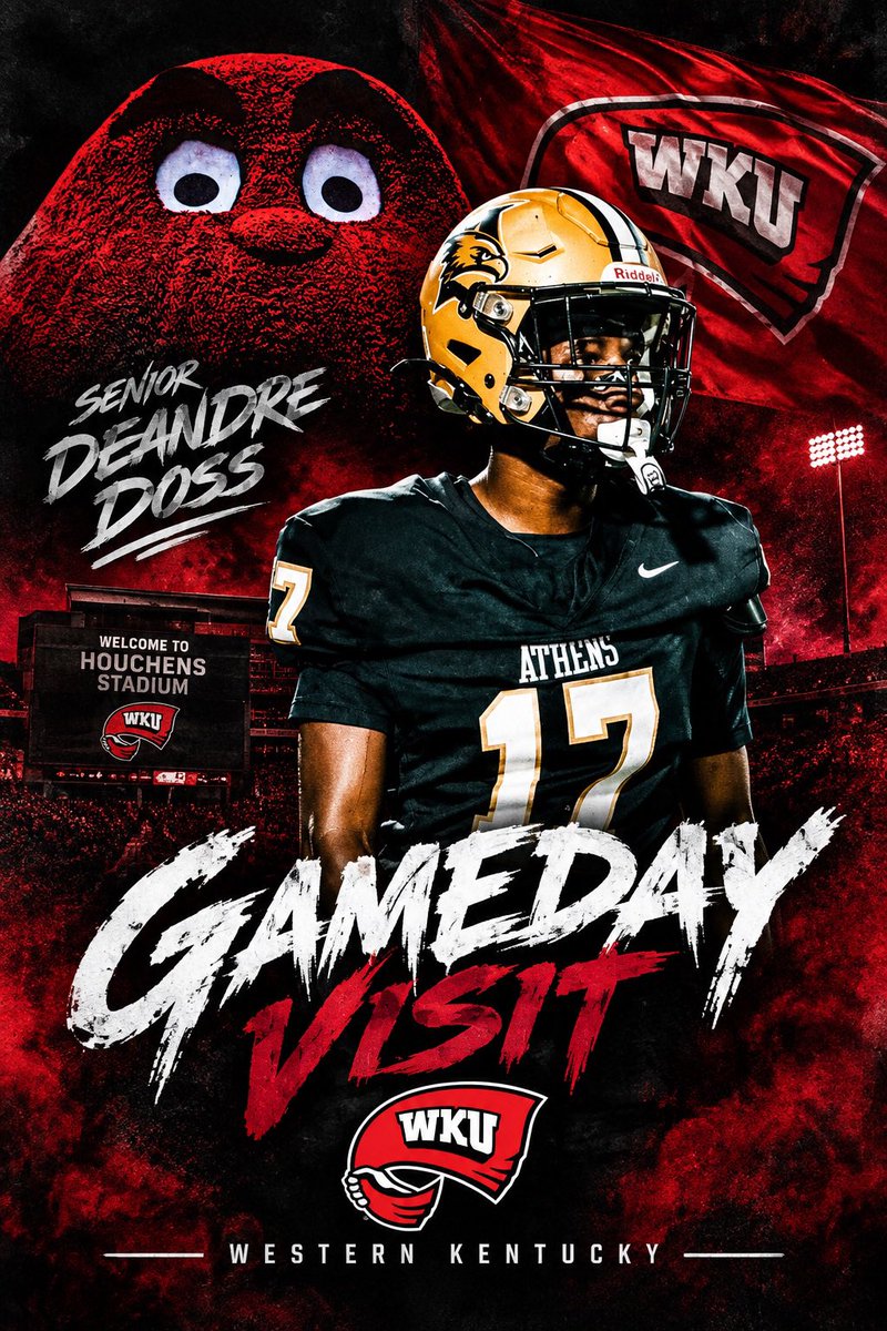 DeAndreDoss17's tweet photo. Thanks @WKUFootball for the invite see ya’ll this weekend! 
@RecruitAthens @Coach_Crowson #tpw https://t.co/ZN63WSsrqY