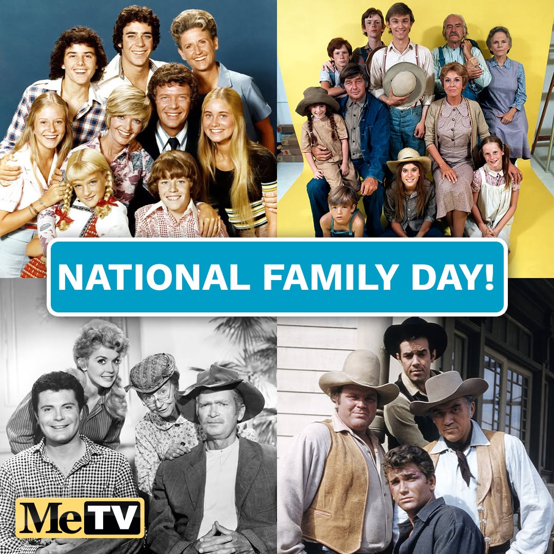 MeTV's tweet photo. It’s National Family Day! 👨👩👧👦 Whether you're a Brady, a Walton, a Clampett, or a Cartwright—there’s no place like home on MeTV! 💗 #ClassicTV #MeTV #Nostalgia https://t.co/0snkHvjh9f