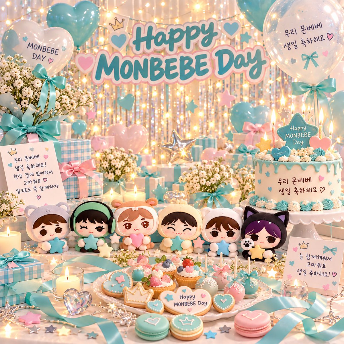 cht_tuneay_o's tweet photo. 몬베베 생일 축하해요오 🎂🩷
오늘은 우리 몬베베가 주인공인 날 ૮₍ ˶ᵔ ᵕ ᵔ˶ ₎ა ♡

같은 사람들을 좋아한다는 이유 하나로 만나서
같이 웃고, 같이 설레고, 같이 기다리고
좋은 순간들을 나눌 수 있다는 게 너무 소중해🫶🏻

앞으로도 몬스타엑스 좋아하면서
행복한 추억 잔뜩 만들고 오래오래 같이 잘 지내봐요 우리 💚

몬베베들 오늘 누구보다 행복한 하루 보내기 🎀
앞으로도 잘 부탁해요오 ♡
HAPPY MONBEBE DAY 🎂✨