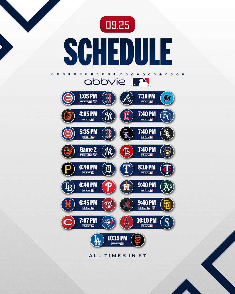 We’ve reached the final weekend of the regular season 👀

A 17-game slate with lots to be decided across the league 👇

(MLB x @​AbbVie) 
 [📷](https://pbs.twim