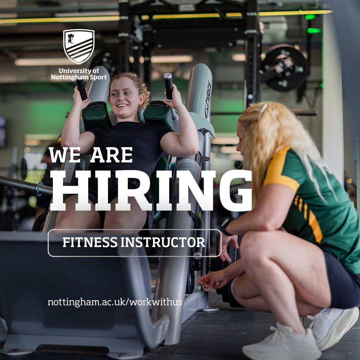 UoNSport's tweet photo. Join the team 🔰 | Do you love fitness? Are
you passionate about helping others feel fitter,
healthier, and more confident? If so, we’d love you to
join our friendly, supportive, and high-energy Health &amp;
Fitness team.

🔗 https://t.co/Vrc5dYUAol

#WeAreUoN // 💚💛 https://t.co/qa8cywSmfy