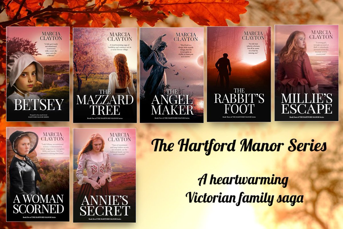 MarciaC89111861's tweet photo. The Hartford Manor Series is a heart-warming family saga set in Victorian Devon. A real page-turner!
https://t.co/4oyKL4UNhF
https://t.co/I5bGCiDBlS
#bookstoread #familysaga #historicalromance https://t.co/rGssZdWUMy