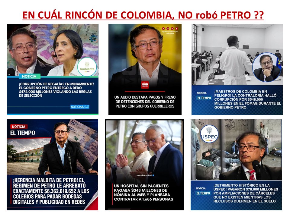 medinaluis13's tweet photo. @AlexanderLynett ESTE ZURDO KATRE-HPTA!! se acordará

- CÓMO PETRO ASFIXIÓ AL SISTEMA DE SALUD?
- CÓMO PETRO ASFIXIÓ A ECOPETROL?
- CÓMO PETRO ASFIXIÓ A FUERZAS MILITARES? https://t.co/Wv9WWoT3B8