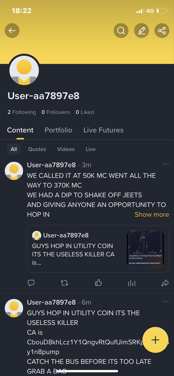walidalwi12's tweet photo. UTILITY COIN 

CbouD8khLcz1Y1QngvRtQufUimSRKpHkvGn6y1n8pump

Made a small post on my Binance 

LFG🚀🚀 https://t.co/hkmrro1IuB
