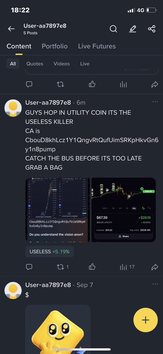 walidalwi12's tweet photo. UTILITY COIN 

CbouD8khLcz1Y1QngvRtQufUimSRKpHkvGn6y1n8pump

Made a small post on my Binance 

LFG🚀🚀 https://t.co/hkmrro1IuB
