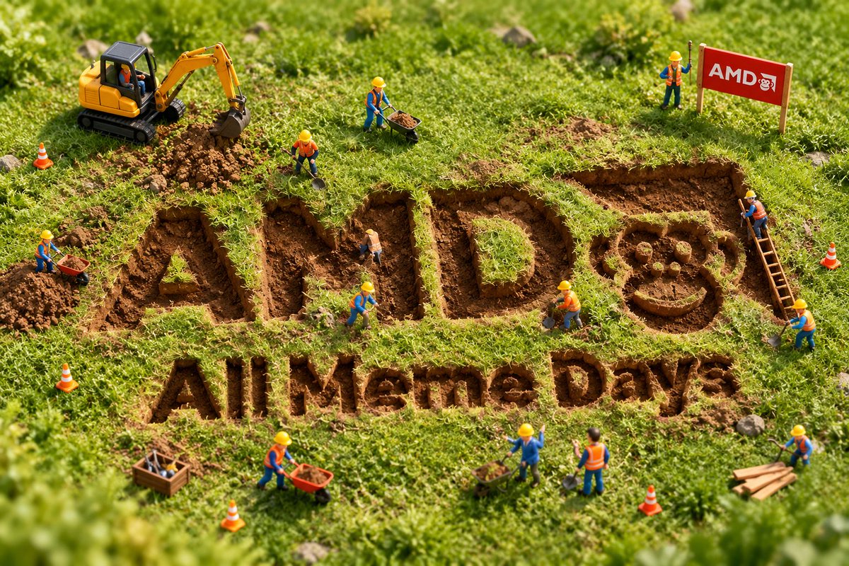 amdcoinonsol's tweet photo. $AMD Holders are working on All Meme Days https://t.co/3GpeIAOLFR