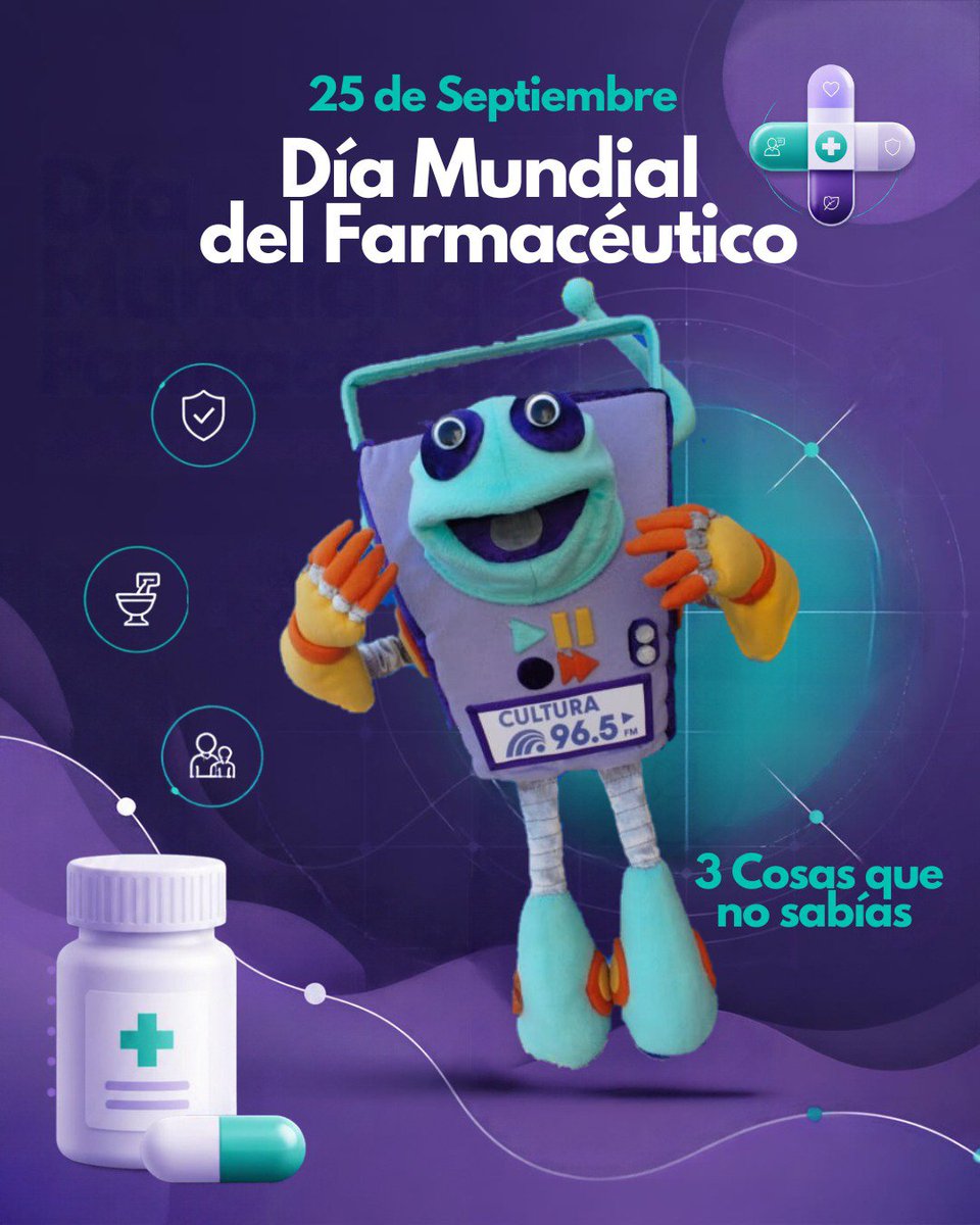 RadioEducacion's tweet photo. Con motivo del Día Mundial del Farmacéutico, aquí te compartimos algunos datos importantes sobre este efeméride 🏥🙌🏽👩🏻‍⚕️ #farmaceutico #medicamentos #cuidado #informacion #makaua https://t.co/2x2TqcZBmJ