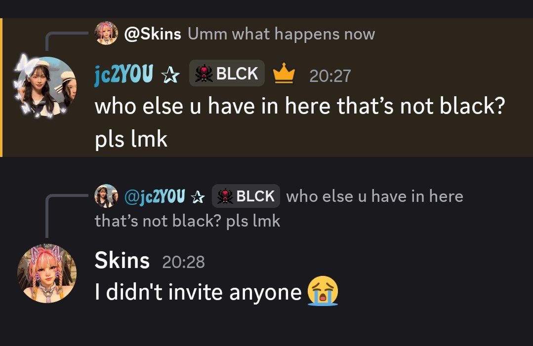 Buffhelapls's tweet photo. ⚠️⚠️ /blkrivals is a Hate group, not a safe space for black people.
They're literally black KKK 
They treat u like dog if ur not black
Just imagine some white folk kicking u out for not being white tf? https://t.co/OWKNEzizzb