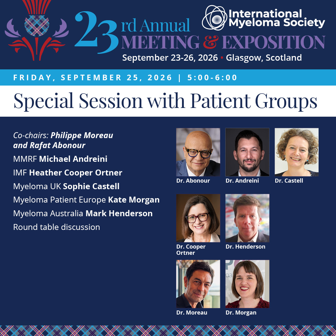 Myeloma Society (@Myeloma_Society) — #IMS26 — conference slide