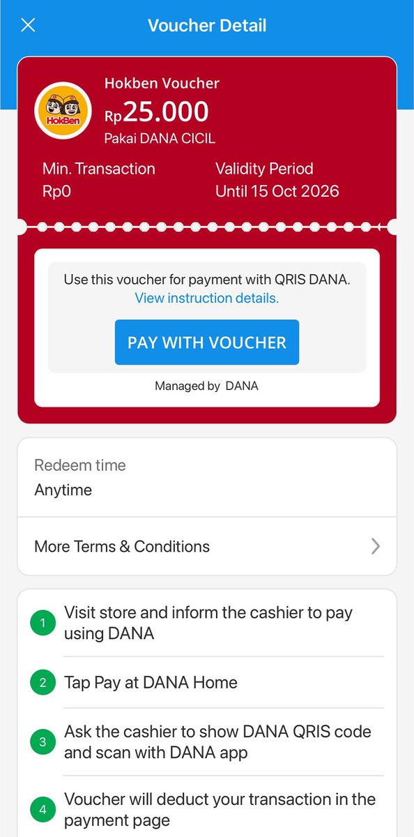 IkkoValerina's tweet photo. Mau makan enak tapi budget lagi ngepas banget sampe gajian? 😭

Mending ke DANA Deals, cuma Rp500 lo bisa dapet voucher Hokben senilai Rp25 ribu buat makan Hoka Hemat asal bayar pakai DANA CICIL!

Promonya berlaku 21–27 September. Sikat sekarang sebelum kehabisan! 💨 https://t.co/1byNmJomo9