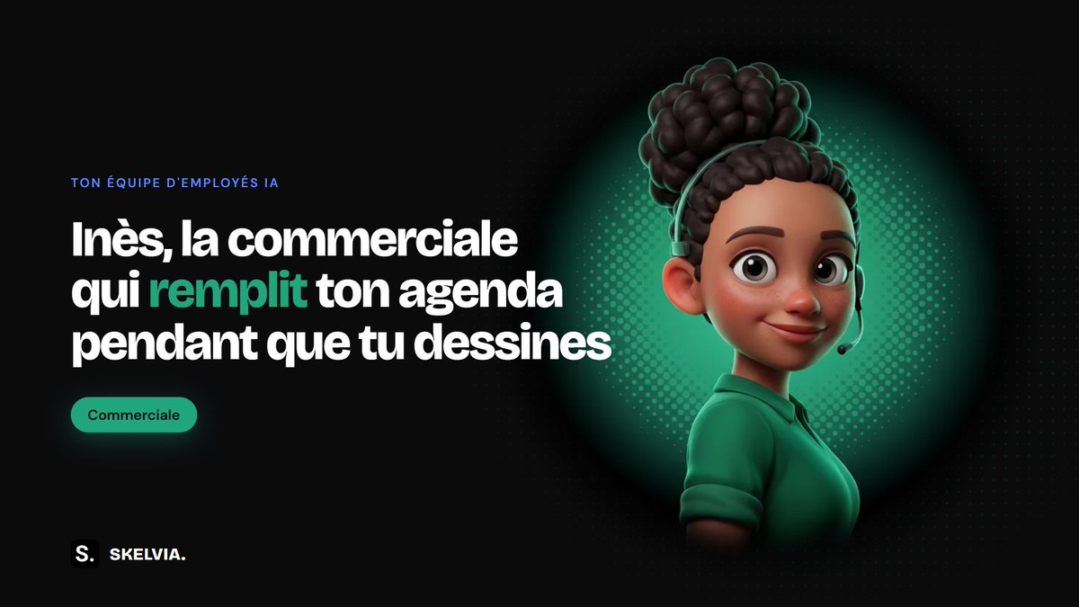 tavetadrien's tweet photo. Inès, la commerciale.
Elle repère les prospects qui ressemblent à tes meilleurs clients.
Elle leur écrit dans ta voix et relance ceux qui n'ont pas répondu.
Les rendez-vous arrivent directement dans ton agenda.
Pendant ce temps, tu dessines. https://t.co/HSpie6g1b7