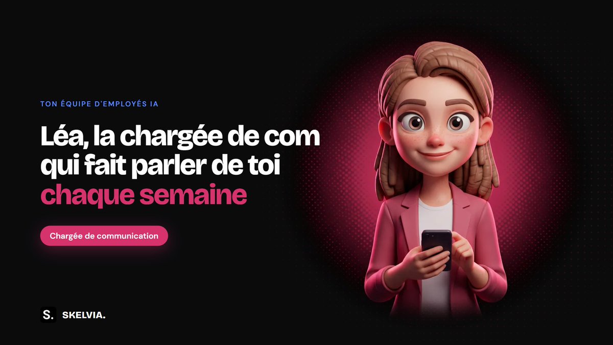 tavetadrien's tweet photo. Léa, la chargée de com.
Elle écrit tes publications pour les réseaux, dans ta voix.
Elle prépare les visuels au bon format à partir de tes rendus.
Tu relis, tu valides, tu publies.
On parle de toi chaque semaine, sans page blanche. https://t.co/b8jRCII5Hb