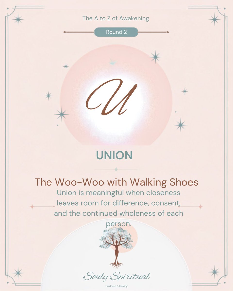 SoulySpiritual's tweet photo. Union is connection that brings separate parts into relationship without erasing their distinctions.
Seek togetherness with consent, clarity, and room for each person to remain whole.
#union #relationship #together #difference #consent #whole https://t.co/tddemw1VKl