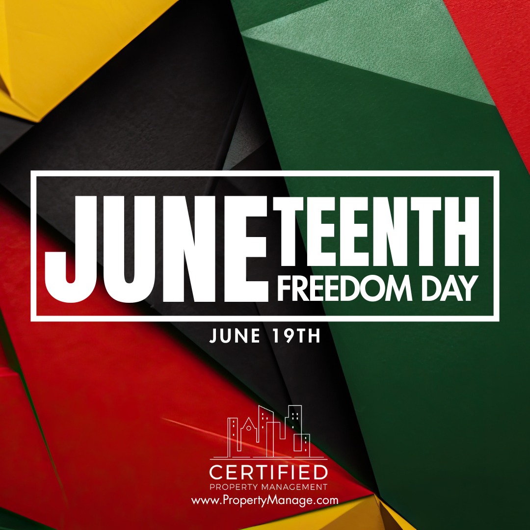 MeaghanSwenemm's tweet photo. In observance of Juneteenth, our office will be closed Friday, June 19, 2026. Emergency maintenance services will remain available for residents needing immediate assistance. https://t.co/HxHkoNOL1y