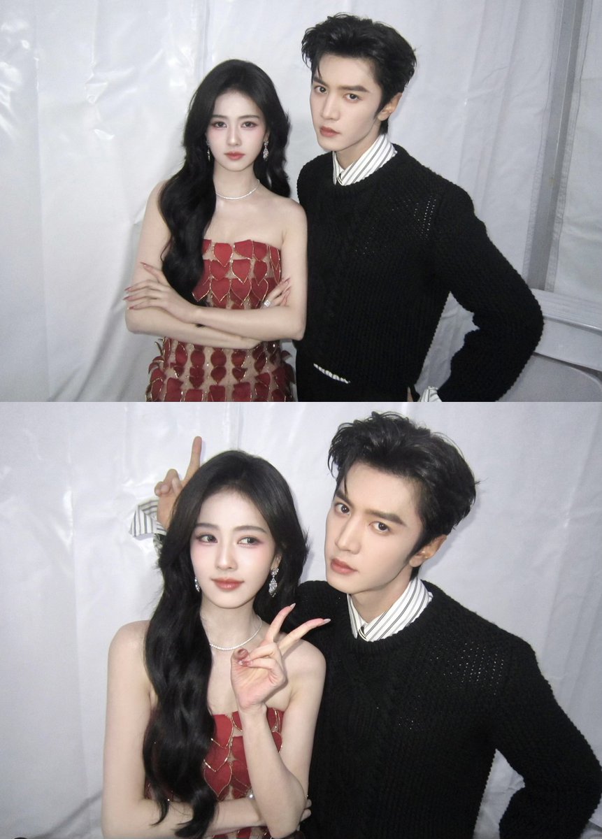 ForCdrama's tweet photo. Drama #Echoes shared photos of its main leads #BaiLu #ChenZheyuan at Bazaar Gala 2026. https://t.co/eiCrBwXgxF