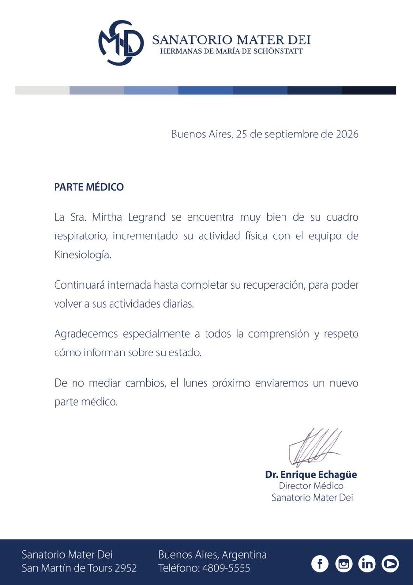 pablomontagna's tweet photo. Mirtha Legrand continuará internada durante el fin de semana por su cuadro respiratorio https://t.co/d6SORyzkiz