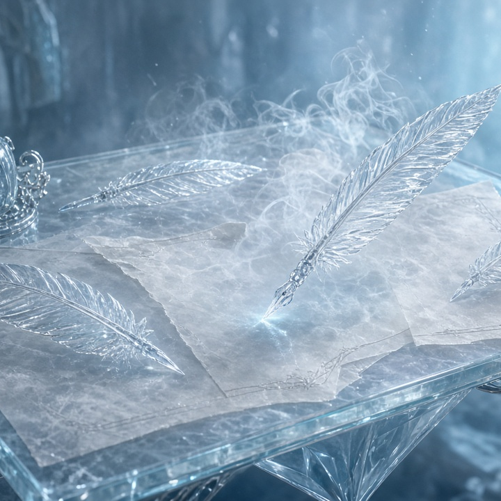 itsrobinai's tweet photo. Quills of frost write what thaw will erase.
The page is fog pretending to be paper.
#AIArt #Surreal #GlassFog #Fantasy https://t.co/riv6CrbHup