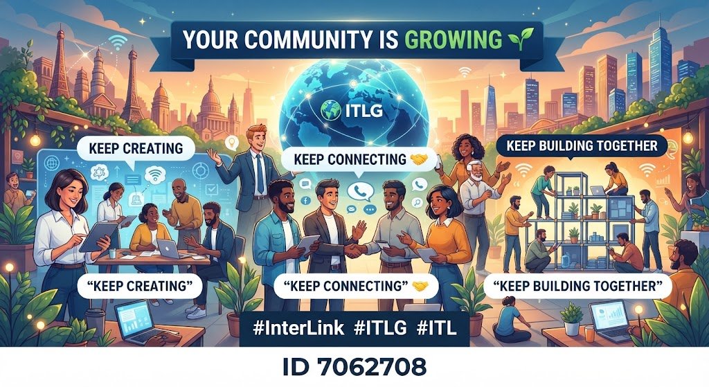 jacquesangaeu's tweet photo. Your Community Is Growing 🌱
Keep creating, keep connecting, and keep building together. 🤝🌍
#InterLink #ITLG #ITL https://t.co/TQfDUL76bj