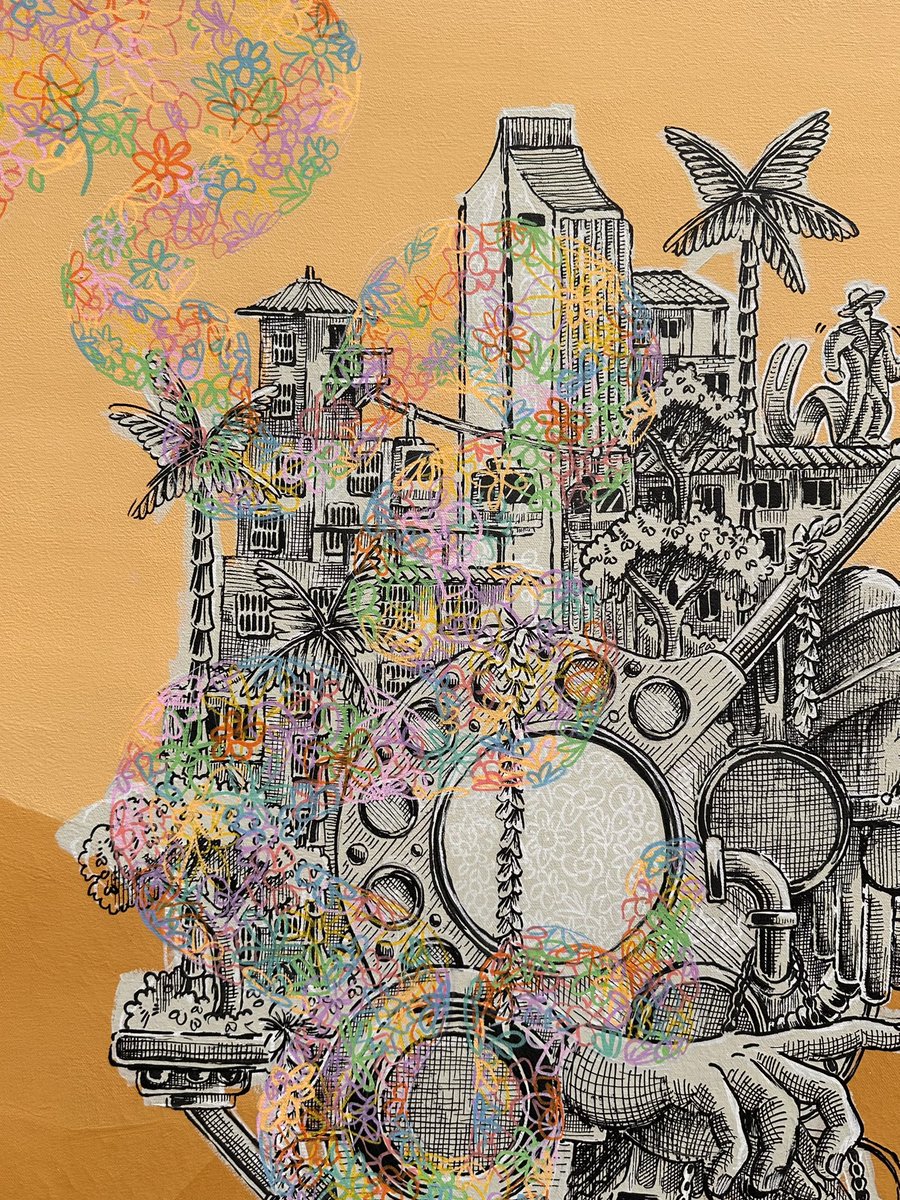 pedrortiz123's tweet photo. GM amigos!
Here you have the final result of the physical artwork that I made in the @OneLoveArtDAO residency.
Without doubt, this is one of my favorite artworks of all time, and it’s because the new experimentation with colors and the meaning behind the art! 
Concept story ⬇️ https://t.co/F87pSBeUDC