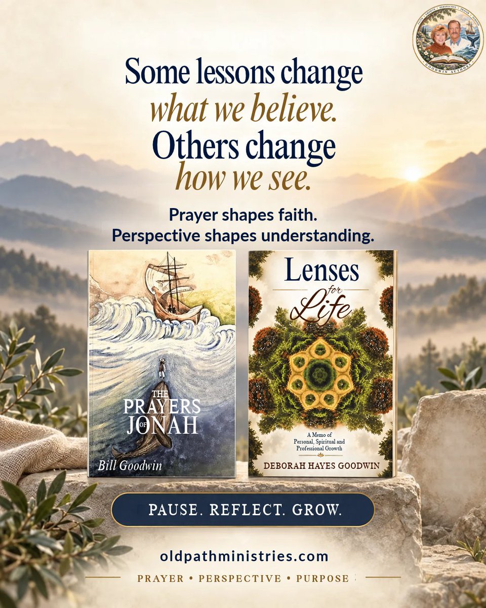 BillGAuthor's tweet photo. What we believe can shape how we see. What we see can shape how we grow. 🙏

Explore faith, perspective, and purpose through The Prayers of Jonah and Lenses for Life.

👉 https://t.co/gDycAmxqMw

#Faith #Reflection #PersonalGrowth #Prayer https://t.co/2M0G1L8K5S