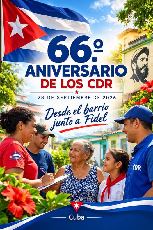 CarlosRMoranG's tweet photo. Este 28 de septiembre, Cuba conmemora el 66.º aniversario de los CDR, organización nacida en el corazón de los barrios y vinculada a la participación popular. Desde el barrio, con memoria, unidad y compromiso, celebramos esta historia que forma parte de la vida cotidiana de Cuba. https://t.co/TxG0PKmSE8