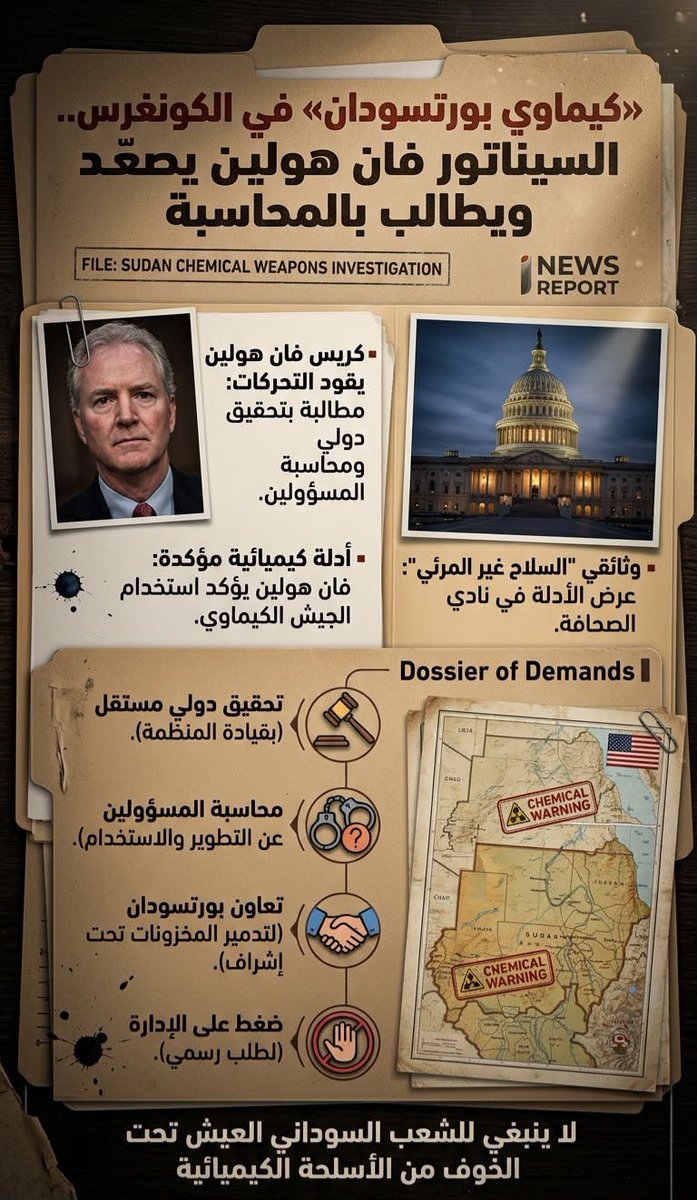 Ahmed_WQ7's tweet photo. الخبر ال نازل عن الكيماوي والتحقيقات الدولية بيبين الحقيقة الكلنا عارفينها ومكتومين بي نارها. 
الجيش بدل ما يحمي الناس ويوقف المهزلة دي، ماشيين في طريق يدمر البلد أكتر. 
استعمال السلاح المحرم ده عار وخطأ تاريخي، والناس دي لازم تبعد عن الحكم فوراً وتتحاسب!
#سوار_احرار_حنكمل_المشوار #السودان #حرب_الكرامه
