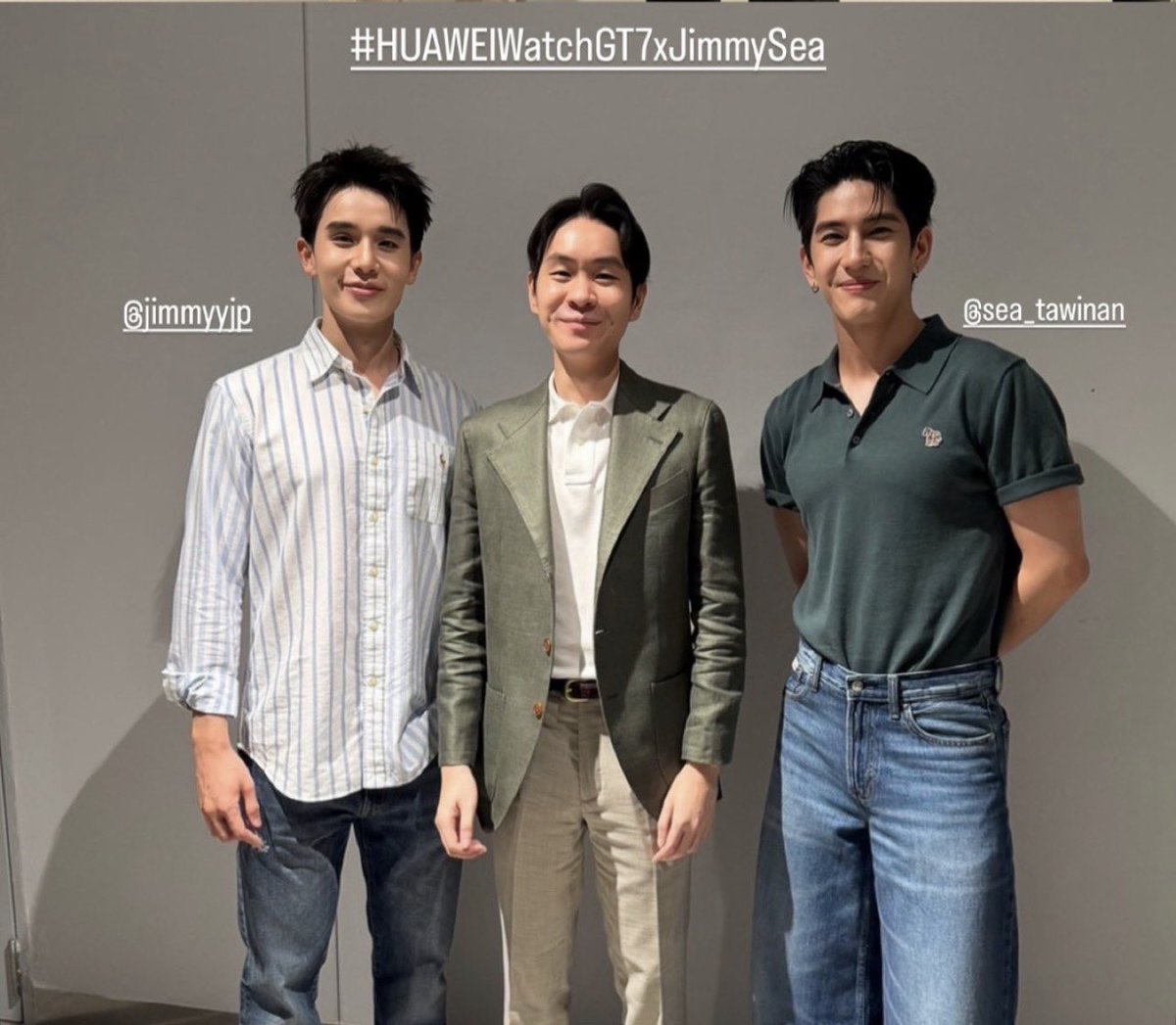 talatannt's tweet photo. หนุ่ม RalphLauren กับหนุ่ม CalvinKlein แอบนัดพบกันที่งาน HUAWEI 🫣🤏🏻 https://t.co/CjBIDHOjpp