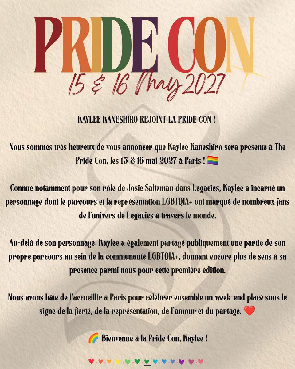 FrConventions's tweet photo. Kaylee Kaneshiro sera à la #PrideCon de @Union_Conv https://t.co/nbx9DuN1Uu