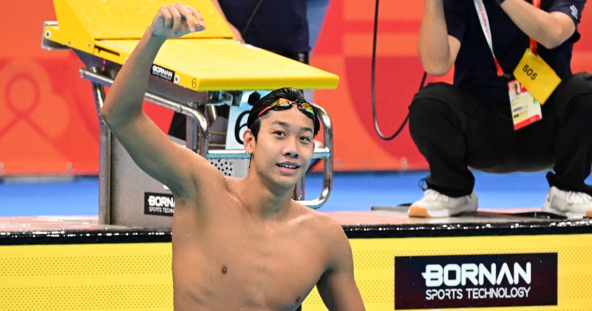 AJE_Sport's tweet photo. China swimmer makes Asian Games history as Thai sprinter wins track 100m https://t.co/mJJKRbeH7B https://t.co/TSepRLmEU6