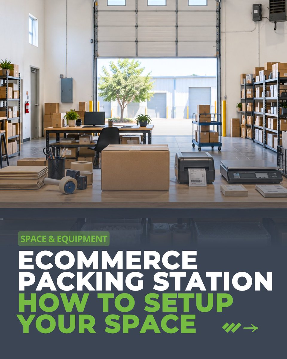 WorkBayOfficial's tweet photo. Black Friday is coming. Is your packing setup ready for the rush? 📦

A smart packing station can help your ecommerce business move faster, stay organized, and keep orders flowing when peak season hits.

Our latest blog breaks down how to create a packing station layout built for picking, packing, shipping, and growing order volume.

If your current setup already feels tight, now is the time to rethink it.

Read the new blog and see how WorkBay can give your business more room to work, store, pack, and grow.