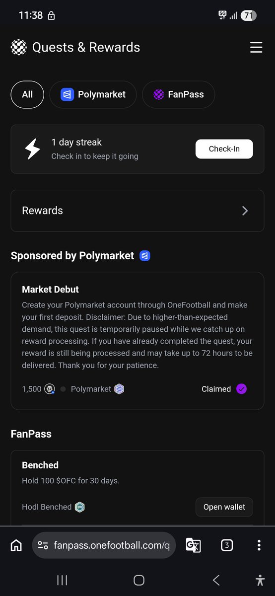 manipas962's tweet photo. @ofc_the_club @Polymarket my rewards are still pending sir https://t.co/qf0wnBsH5v