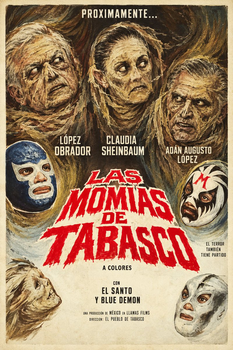MrLotario's tweet photo. BLUE DEMON:
-¡Santo! ¡Las momias son invencibles!

SANTO:
-No, Blue Demon. He descubierto su única debilidad.

BLUE DEMON:
-¿Cuál?

SANTO:
-Los memes. https://t.co/lmK5b1P304