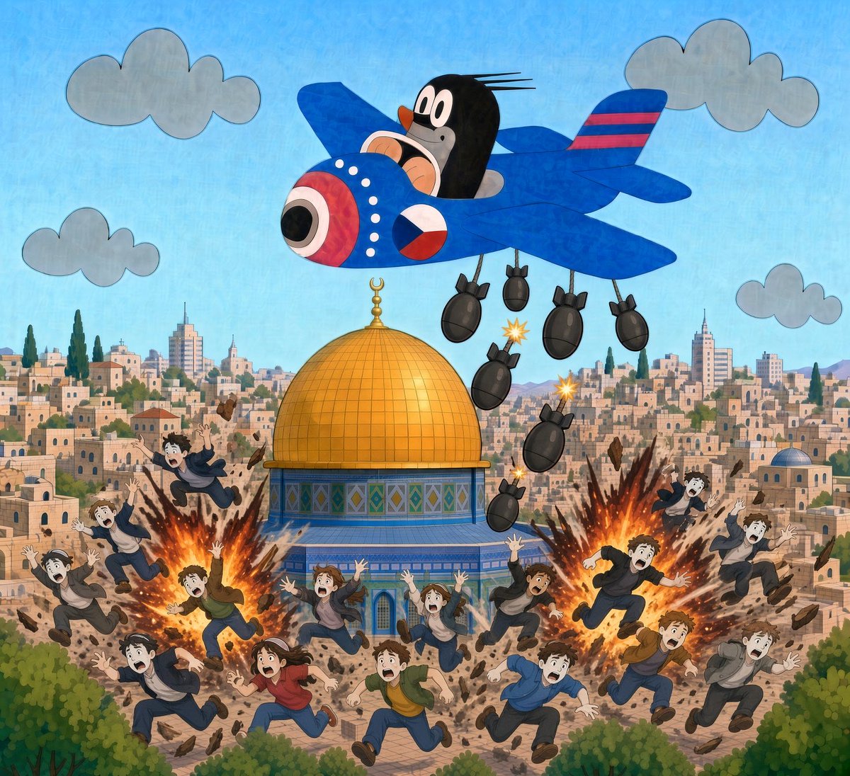 Bezejmeny_'s tweet photo. Krteček porazil Izrael 🇨🇿🛩💣🇮🇱
Krteček porazil Mosad.
Krteček porazil Iron dome.
Krteček je náš štít před izraelským terorem. https://t.co/4FoiUxMExf
