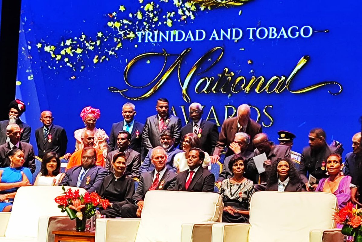 embTT_ve's tweet photo. In recognition of outstanding Trinbagonians and while marking the 50 Anniversary of #RepublicDay, #TrinidadAndTobago President and PM, Christine Kangaloo and Kamla Persad-Bissessar, respectively,led a meaningful ceremony,which #Venezuela Amb Álvaro Sánchez was honoured to attend https://t.co/xnw2wsjfC5
