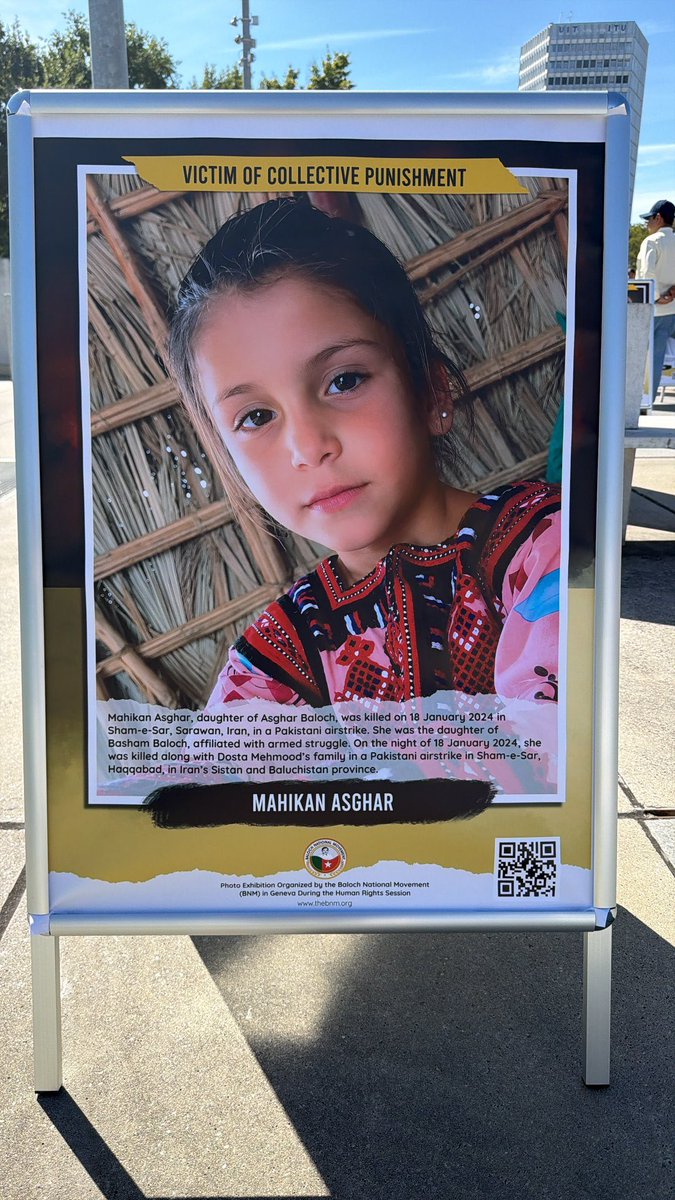 LaBelloc's tweet photo. Images displayed at BNM’s Geneva exhibition show infants victims of Pakistani State collective punishment in #Balochistan.
Some children were killed while others were forcibly disappeared, with their whereabouts unknown.
#BIC12 #BNMGlobalCampaign #BNMatUN2026
@UNICEF https://t.co/E2y96YmthZ
