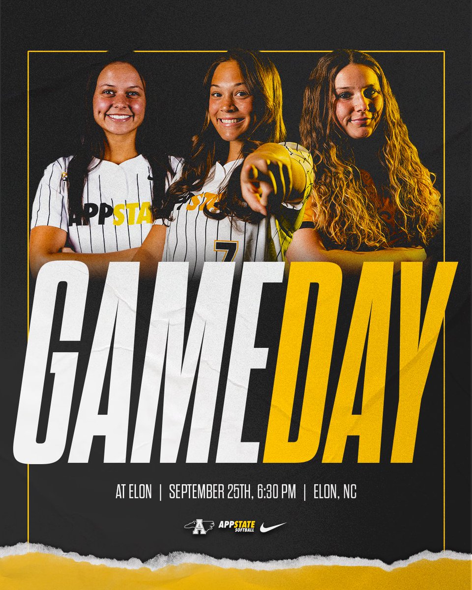 AppStateSB's tweet photo. 𝙁𝙧𝙞𝙙𝙖𝙮 𝙁𝙖𝙡𝙡 𝘽𝙖𝙡𝙡!

🆚Elon
📍Elon, N.C.
🏟️Hunt Softball Park
⌚️6:30 p.m.

#OTM https://t.co/Xoidj79zz6
