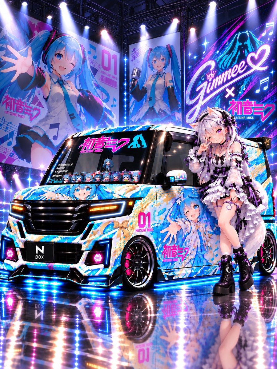 Gimmee__'s tweet photo. N-BOX CUSTOM × 初音ミク https://t.co/4UKoQyJ0Dr