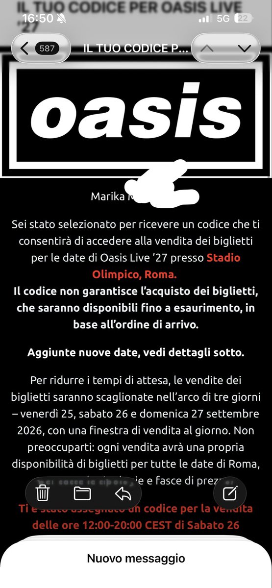 Marikamem's tweet photo. Aspetto questo momento da una vita ,è il mio più grande sogno se qualcuno vuole una mano posso prendere 2 biglietti in più #oasis #codice https://t.co/IEFPL7LLkv