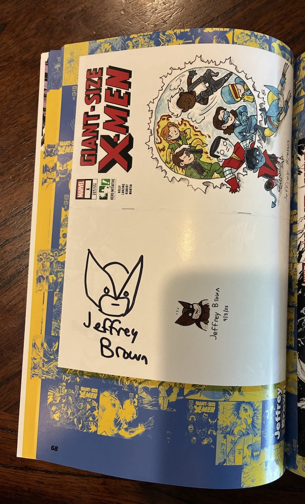 heroinitiative's tweet photo. LIMITED supply!

Hero has Giant-Size X-Men 100 Project softcovers autographed by Gene Ha and Tim Seeley with REMARQUES by artist Jeffrey Brown! Limited quantity, go NOW: https://t.co/ZeasJQG8Vj https://t.co/jV2F5423Yb
