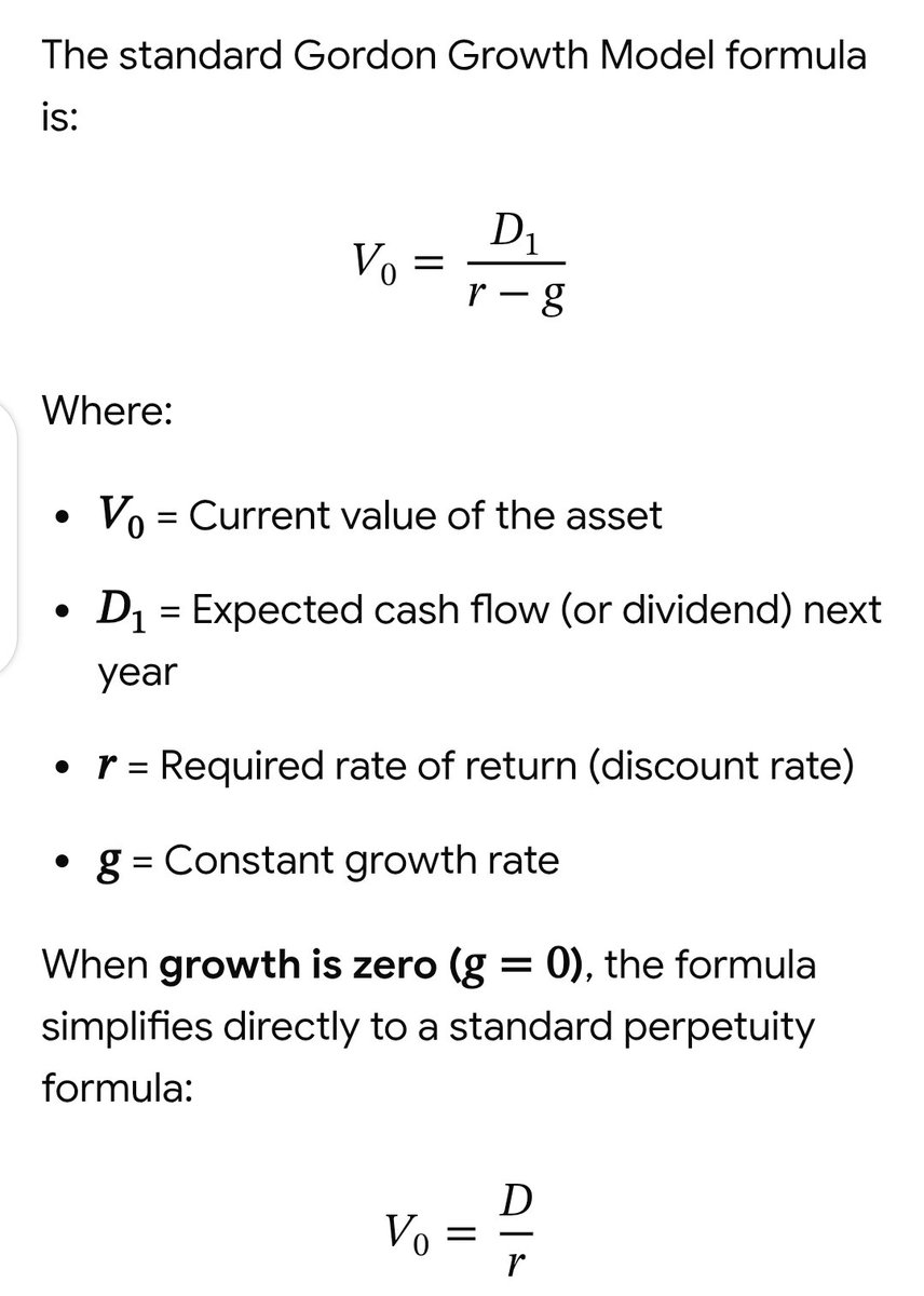 UgandanInves's tweet photo. @KakandeAlex @griffarinaitwe @investorafric @EACinvestor @PetrMsg If we assume zero growth of an asset like a bond. The networth of a person owning 100m bond yielding 14.4m in net earnings is 180m. 
Vo=D1÷(r-g)
=14.4÷(8%-0)
=180m.
We assume average rate of return of most assets like real estate in Uganda= 8% https://t.co/sQfaS2kHbc