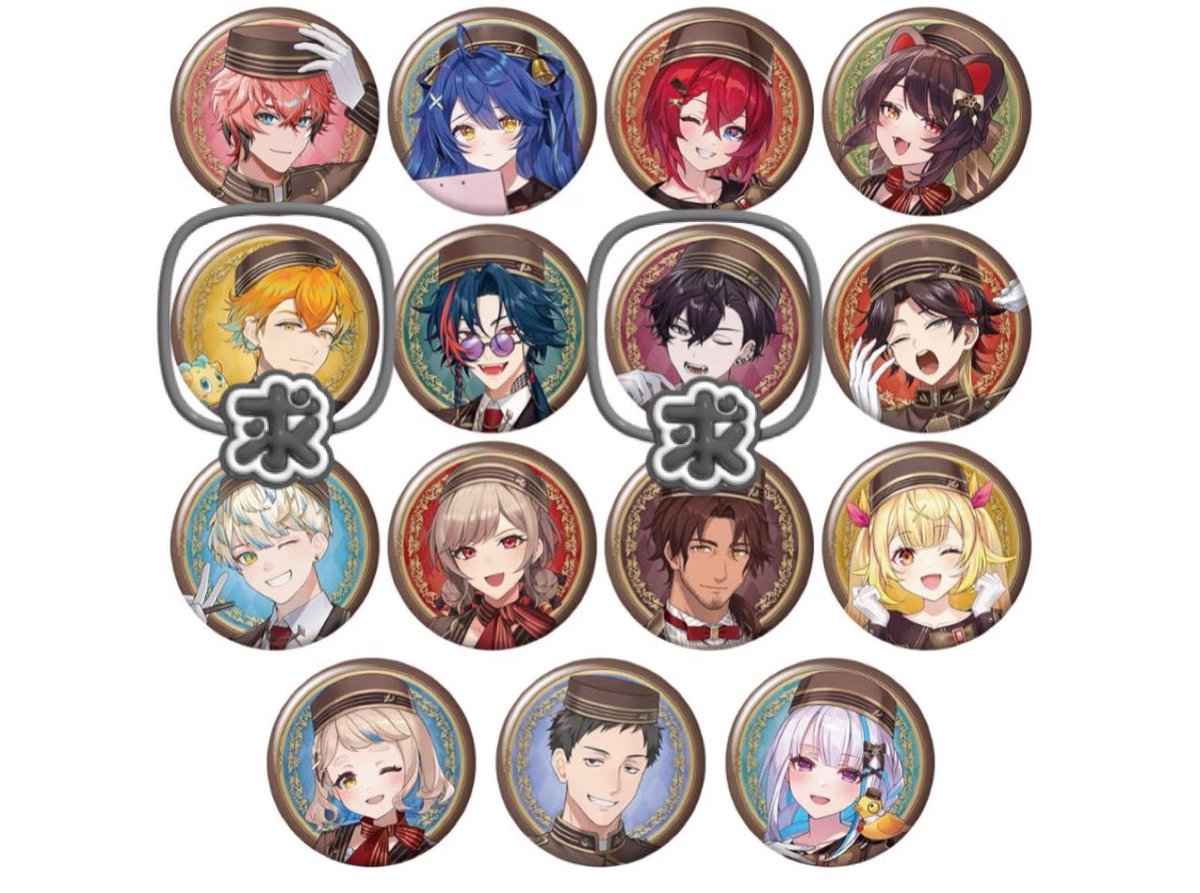 hatena___ai's tweet photo. にじさんじ 缶バッジ ビスケット 交換

譲：画像
求：画像印付けたもの

◎郵送での交換
◎お気軽にお声掛けください https://t.co/qr9RgboVVR