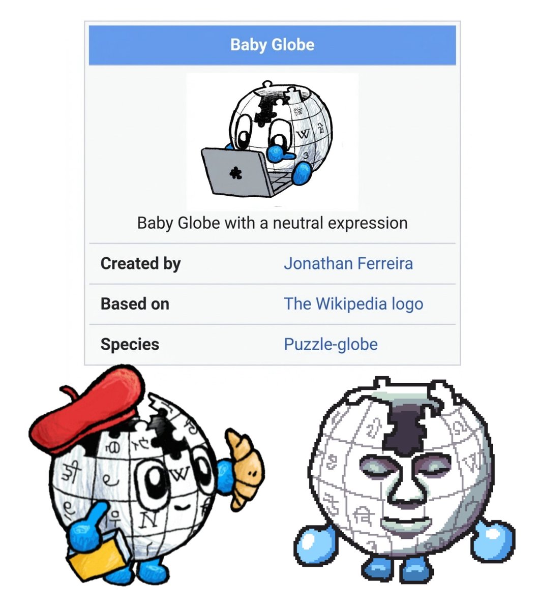 CartoonsOTMoon's tweet photo. La nueva mascota de Wikipedia ha sido revelada:

Baby Globe. https://t.co/A8dLl2QK0G