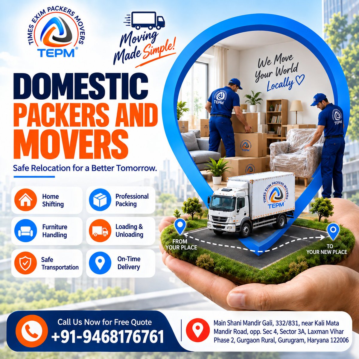TimesExim's tweet photo. #relocationservices
#homeshifting
#officeshifting
#movingcompany
#packersmoversindia
#safeshifting
#trustedmovers
#gurgaonservices
#delhincrbusiness
#logisticsindia
#TransportServices

#door2door services #gurgaon-call now - 094681 76761 / https://t.co/MfbJE36UmW https://t.co/qFrvg2Nu2O